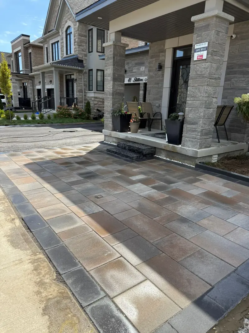 Custom side walkway in Oakville